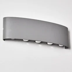 Abaiang Applique Murale D'Exterieur Led Argente, 10 Lumieres