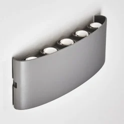 Abaiang Applique Murale D'Exterieur Led Argente, 10 Lumieres