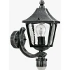 Applique Exterieure Albert 1822 Noir, Argente, 1 Lumiere, Detecteur De Mouvement