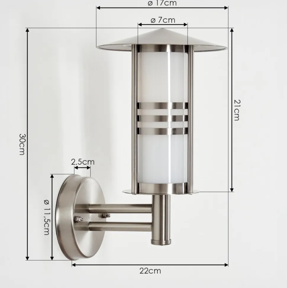 Applique Exterieure Forli Acier Inoxydable, 1 Lumiere