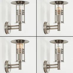 Applique Exterieure Forli Acier Inoxydable, Transparent, 1 Lumiere