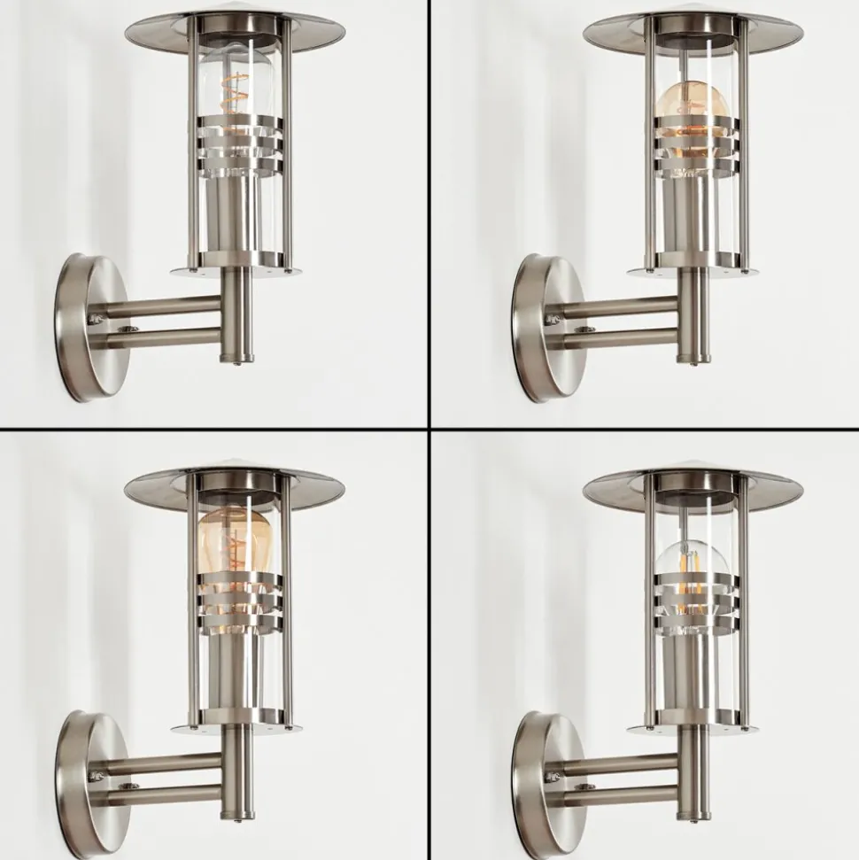 Applique Exterieure Forli Acier Inoxydable, Transparent, 1 Lumiere