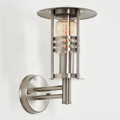 Applique Exterieure Forli Acier Inoxydable, Transparent, 1 Lumiere