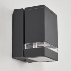 Applique Exterieure Haines Anthracite, Noir, 1 Lumiere
