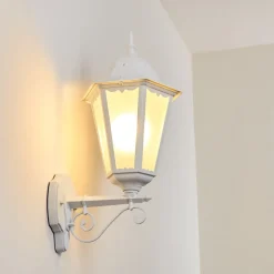 Applique Exterieure Hongkong Blanc, 1 Lumiere