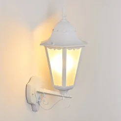 Applique Exterieure Hongkong Blanc, 1 Lumiere