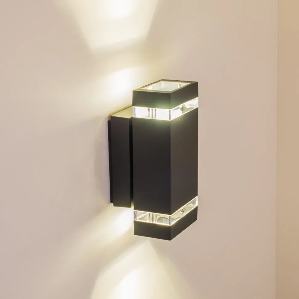 Applique Exterieure Lutak Led Anthracite, 2 Lumieres
