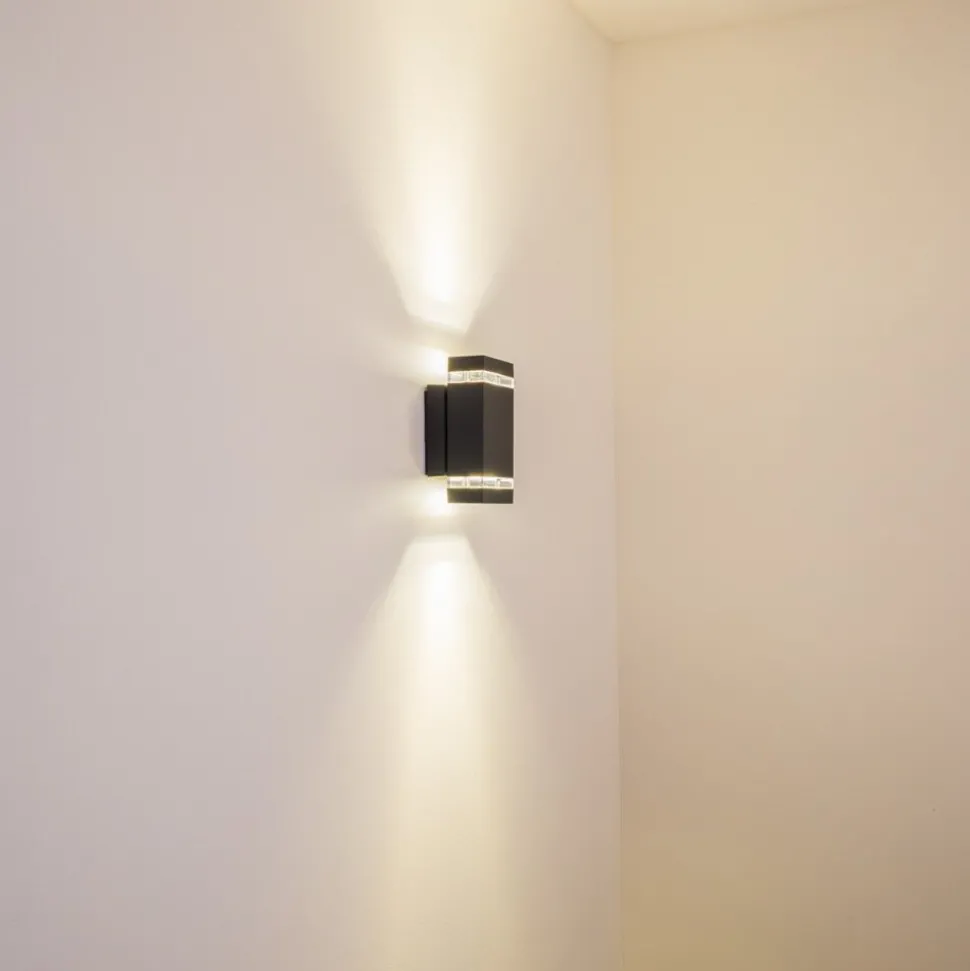 Applique Exterieure Lutak Led Anthracite, 2 Lumieres