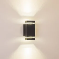 Applique Exterieure Lutak Led Anthracite, 2 Lumieres