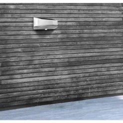 Applique Exterieure Lutec Bread Led Argente, 1 Lumiere, Detecteur De Mouvement