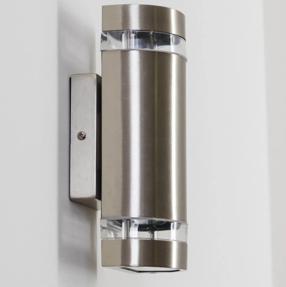 Applique Exterieure Maturin Acier Inoxydable, 2 Lumieres