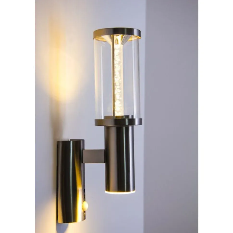 Applique Exterieure Popoyan Led Acier Inoxydable, 2 Lumieres, Detecteur De Mouvement