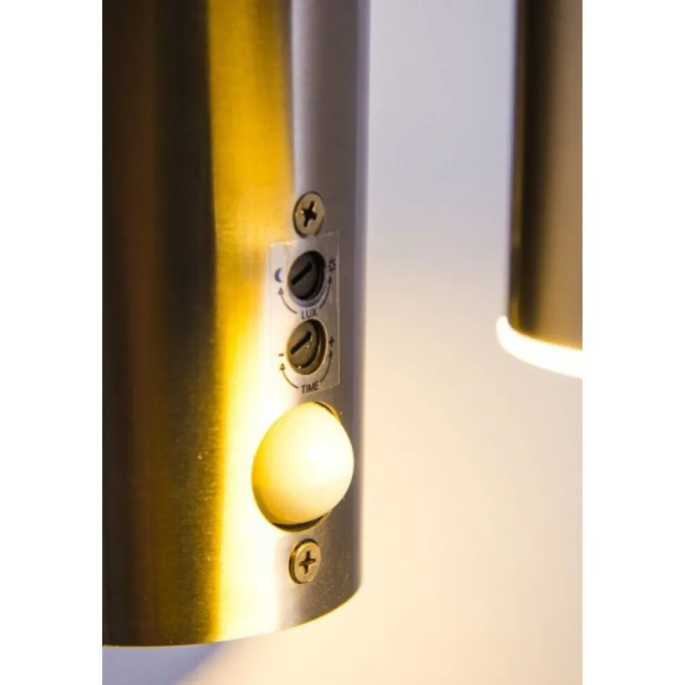 Applique Exterieure Popoyan Led Acier Inoxydable, 2 Lumieres, Detecteur De Mouvement