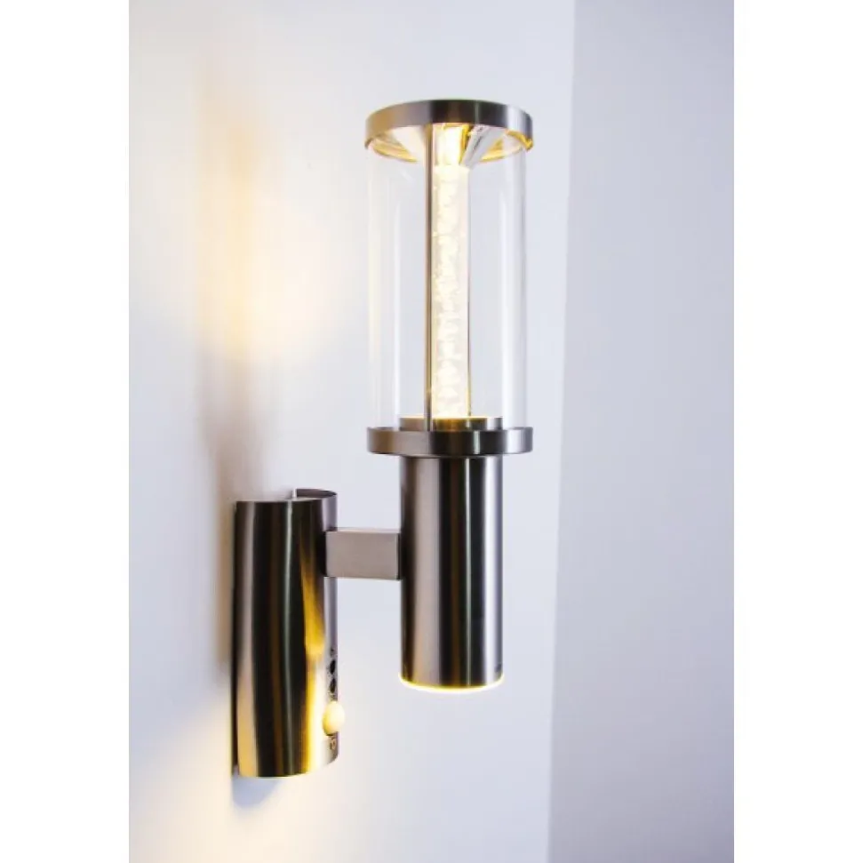 Applique Exterieure Popoyan Led Acier Inoxydable, 2 Lumieres, Detecteur De Mouvement