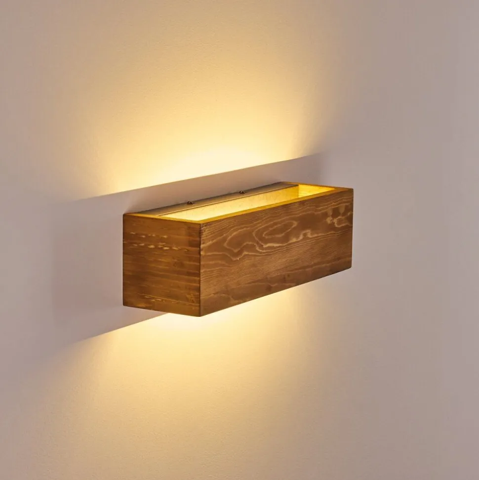 Applique Murale Adak Led Bois Fonce, 1 Lumiere