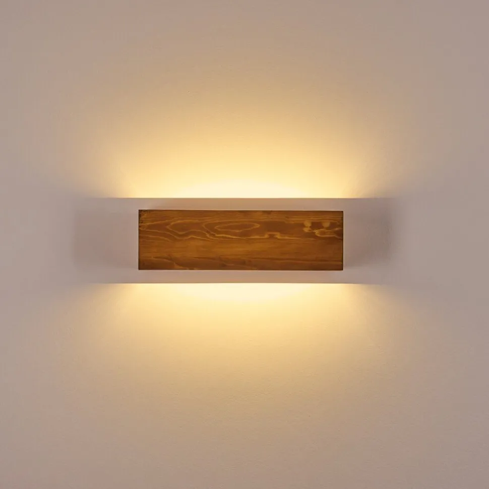 Applique Murale Adak Led Bois Fonce, 1 Lumiere