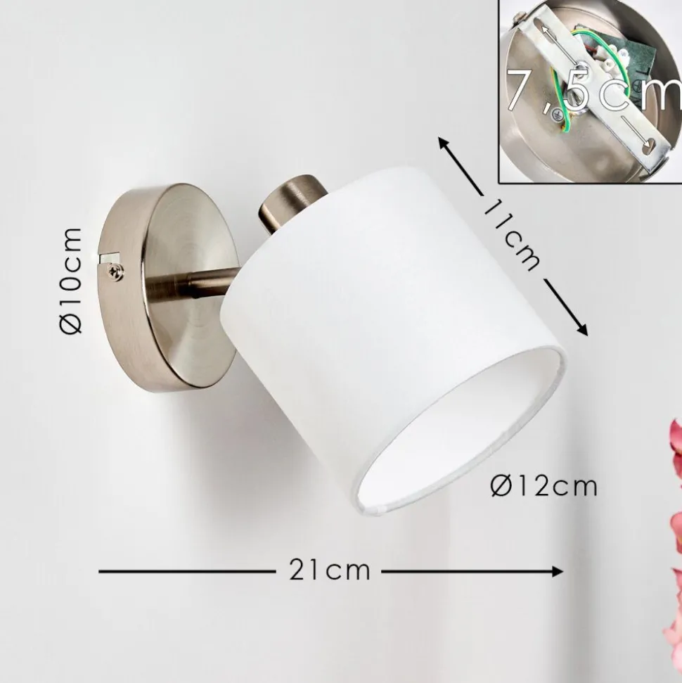 Applique Murale Alsen Nickel Mat, 1 Lumiere