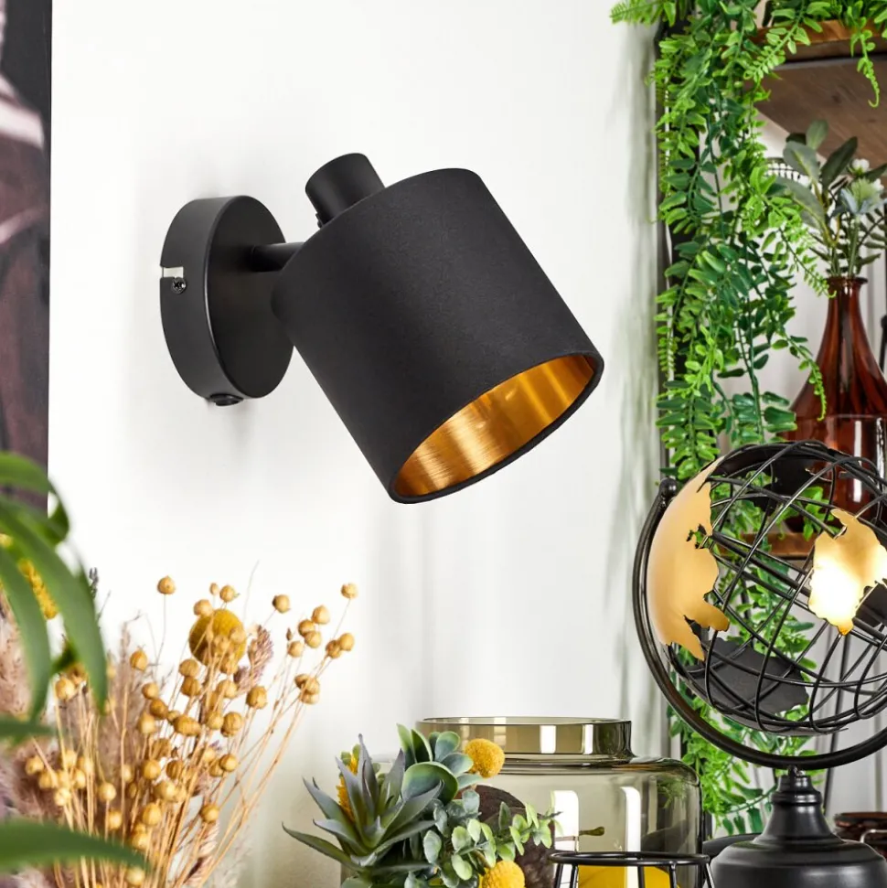 Applique Murale Alsen Noir, 1 Lumiere