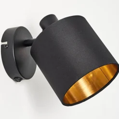 Applique Murale Alsen Noir, 1 Lumiere