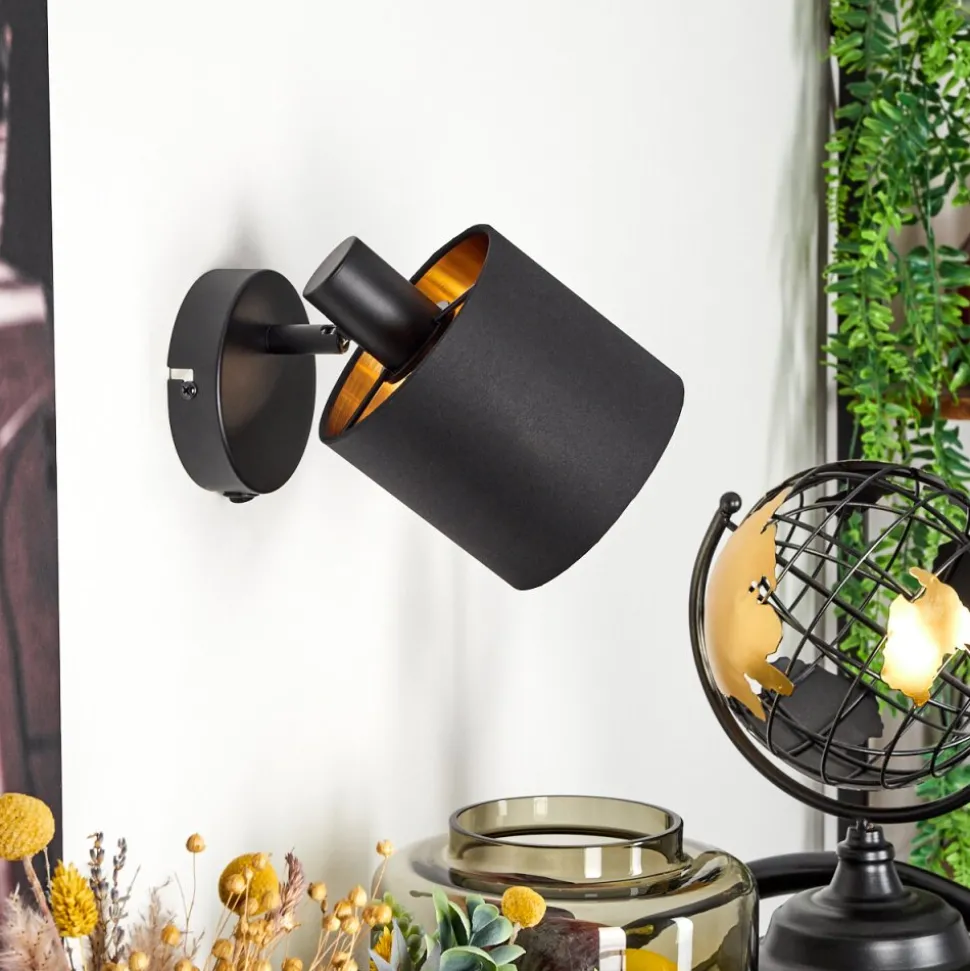 Applique Murale Alsen Noir, 1 Lumiere