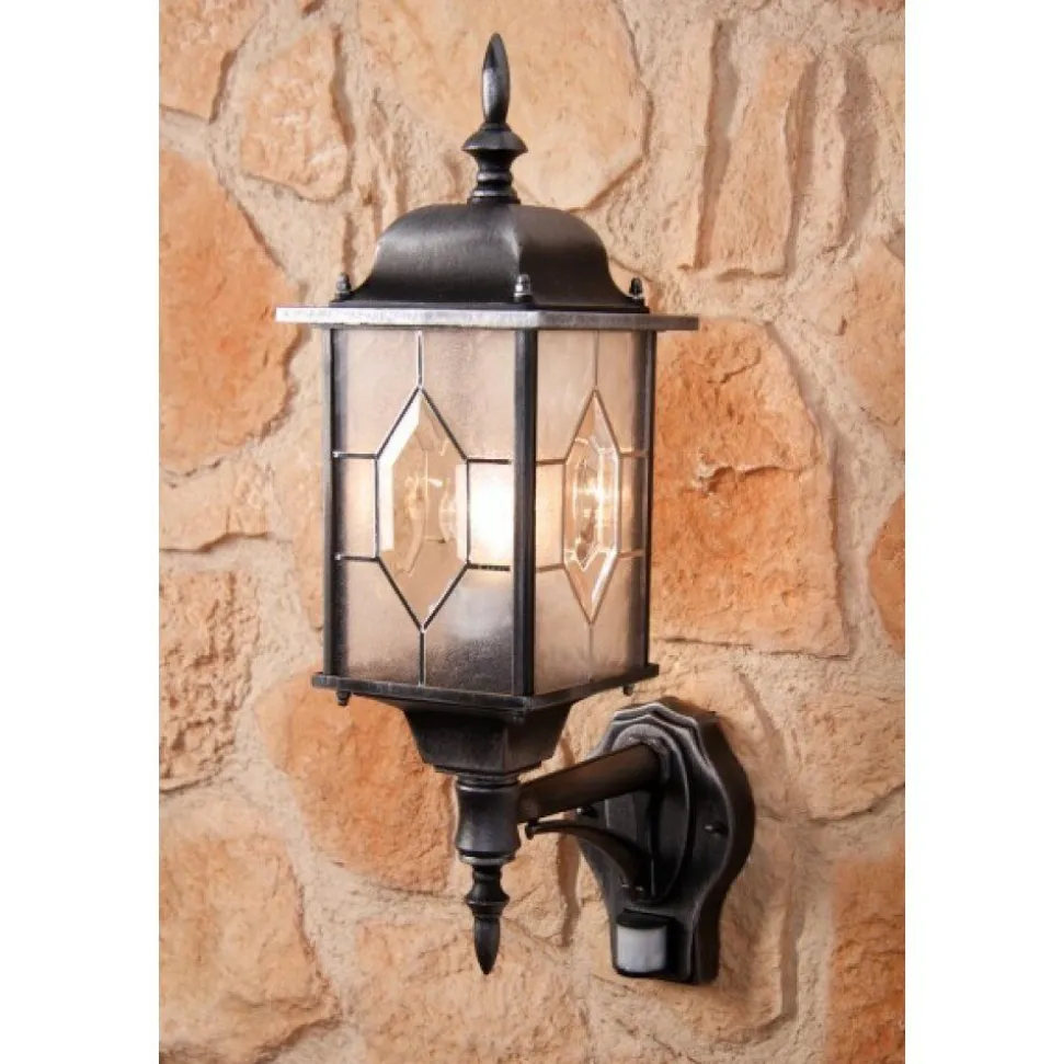 Applique Murale Amapala Noir, 1 Lumiere, Detecteur De Mouvement