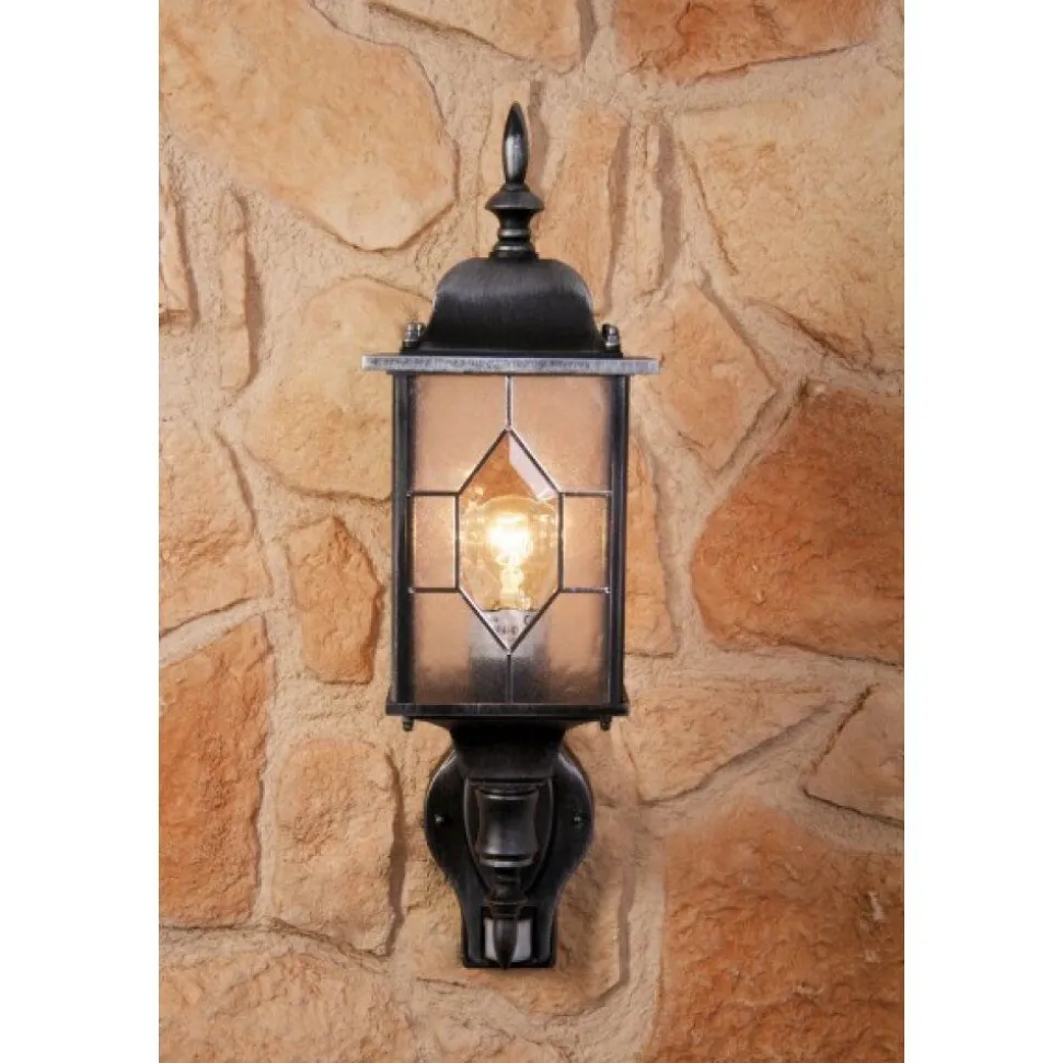 Applique Murale Amapala Noir, 1 Lumiere, Detecteur De Mouvement