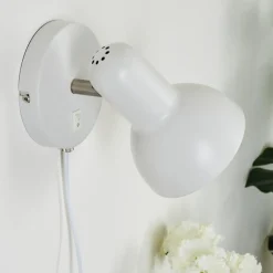 Applique Murale Ambousi Chrome, Blanc, 1 Lumiere
