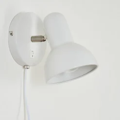 Applique Murale Ambousi Chrome, Blanc, 1 Lumiere