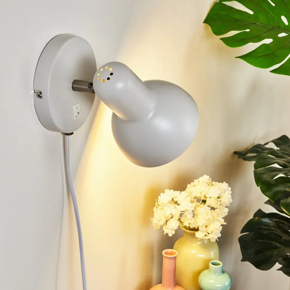 Applique Murale Ambousi Chrome, Blanc, 1 Lumiere