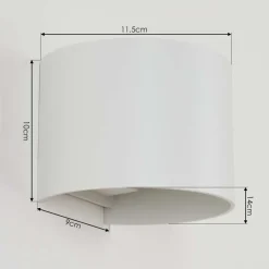 Applique Murale Badajoz Blanc, 1 Lumiere