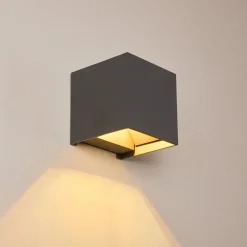 Applique Murale Badajoz Led Anthracite, 1 Lumiere