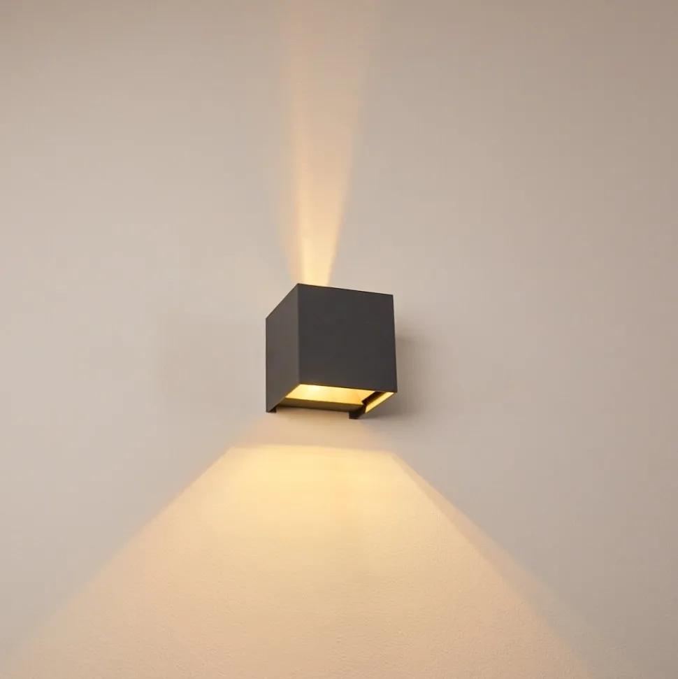 Applique Murale Badajoz Led Anthracite, 1 Lumiere
