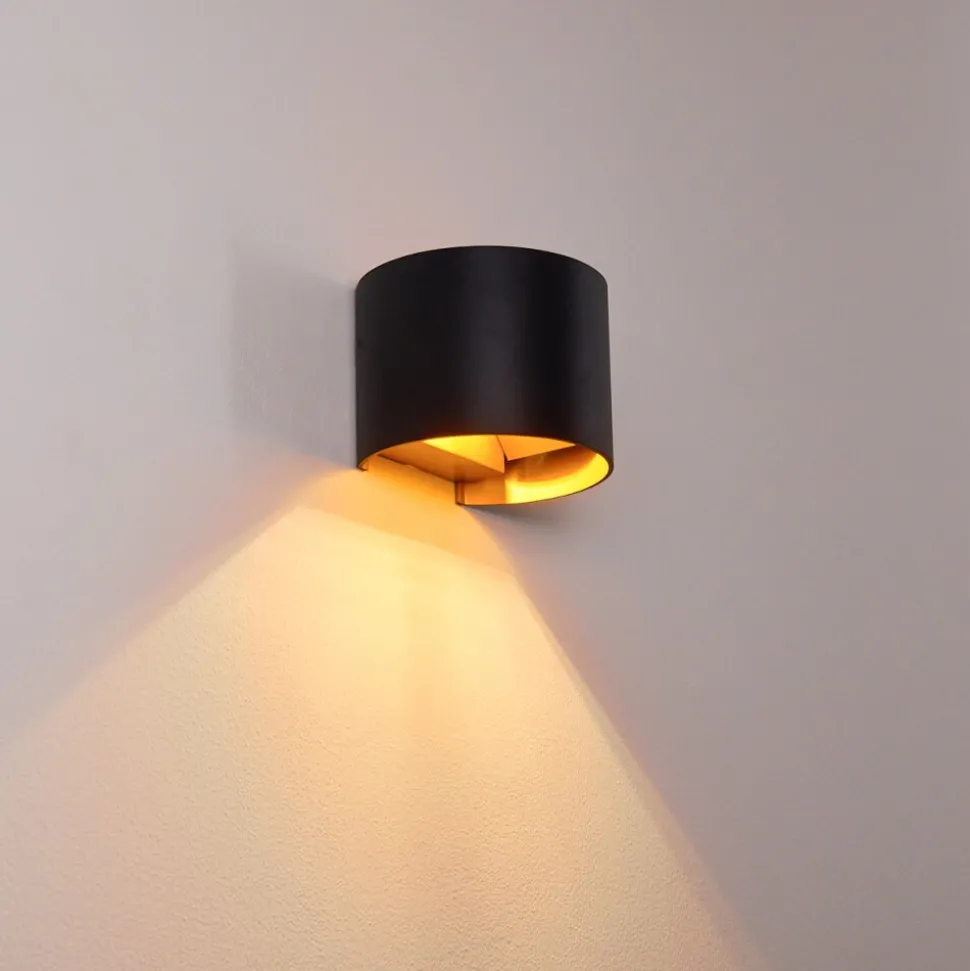 Applique Murale Badajoz Led Cuivre, Noir, 1 Lumiere