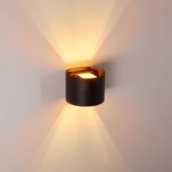 Applique Murale Badajoz Led Cuivre, Noir, 1 Lumiere