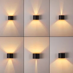 Applique Murale Badajoz Led Cuivre, Noir, 1 Lumiere