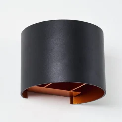 Applique Murale Badajoz Led Cuivre, Noir, 1 Lumiere