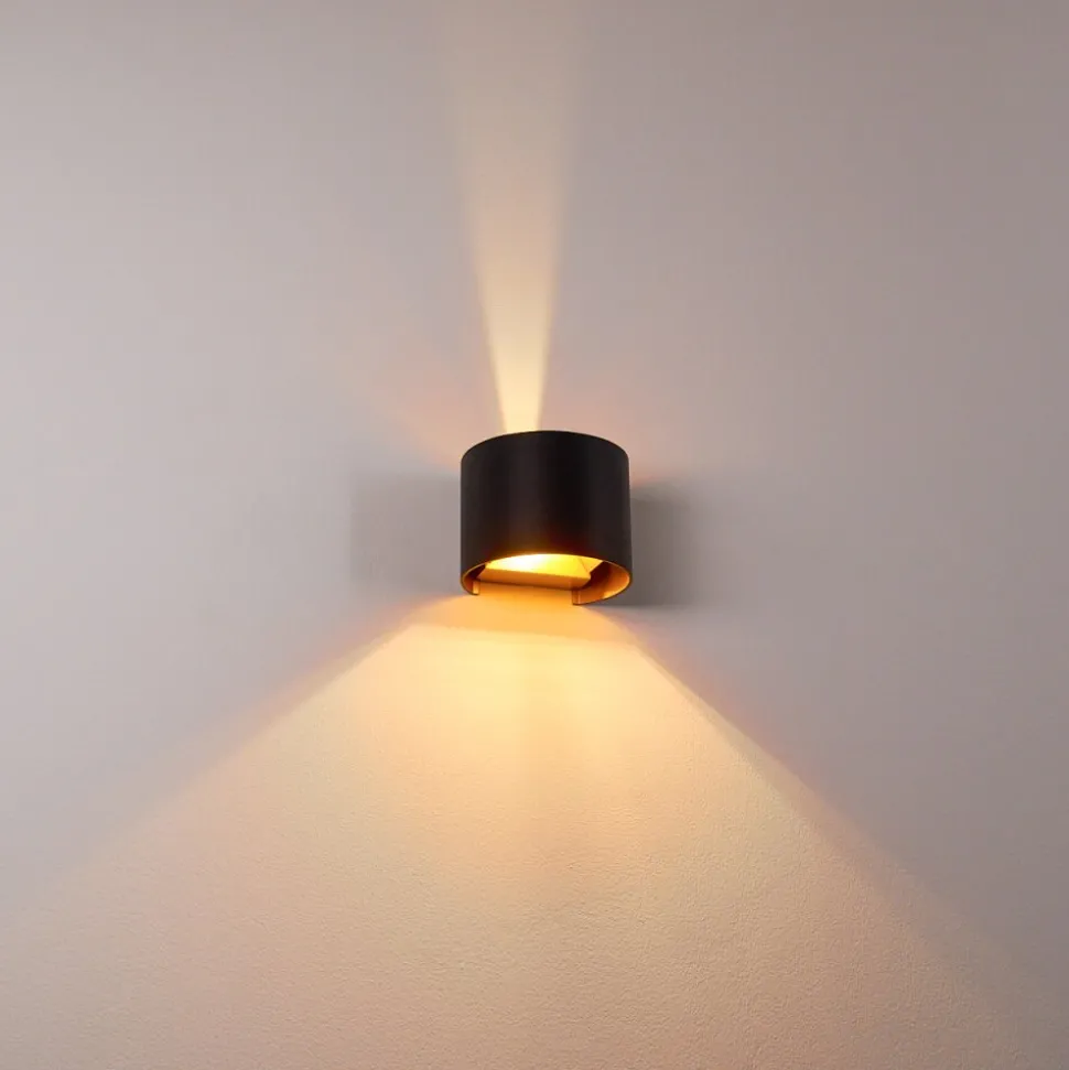 Applique Murale Badajoz Led Cuivre, Noir, 1 Lumiere