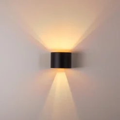 Applique Murale Badajoz Led Cuivre, Noir, 1 Lumiere
