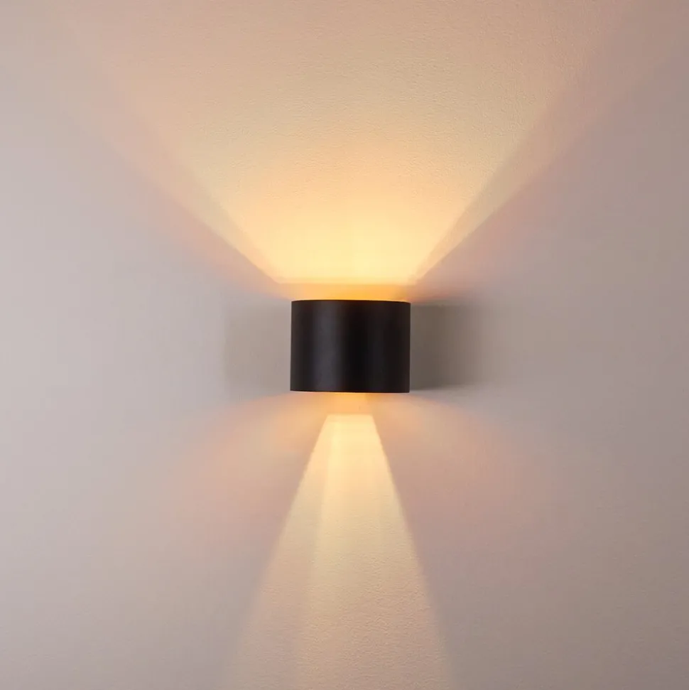 Applique Murale Badajoz Led Cuivre, Noir, 1 Lumiere