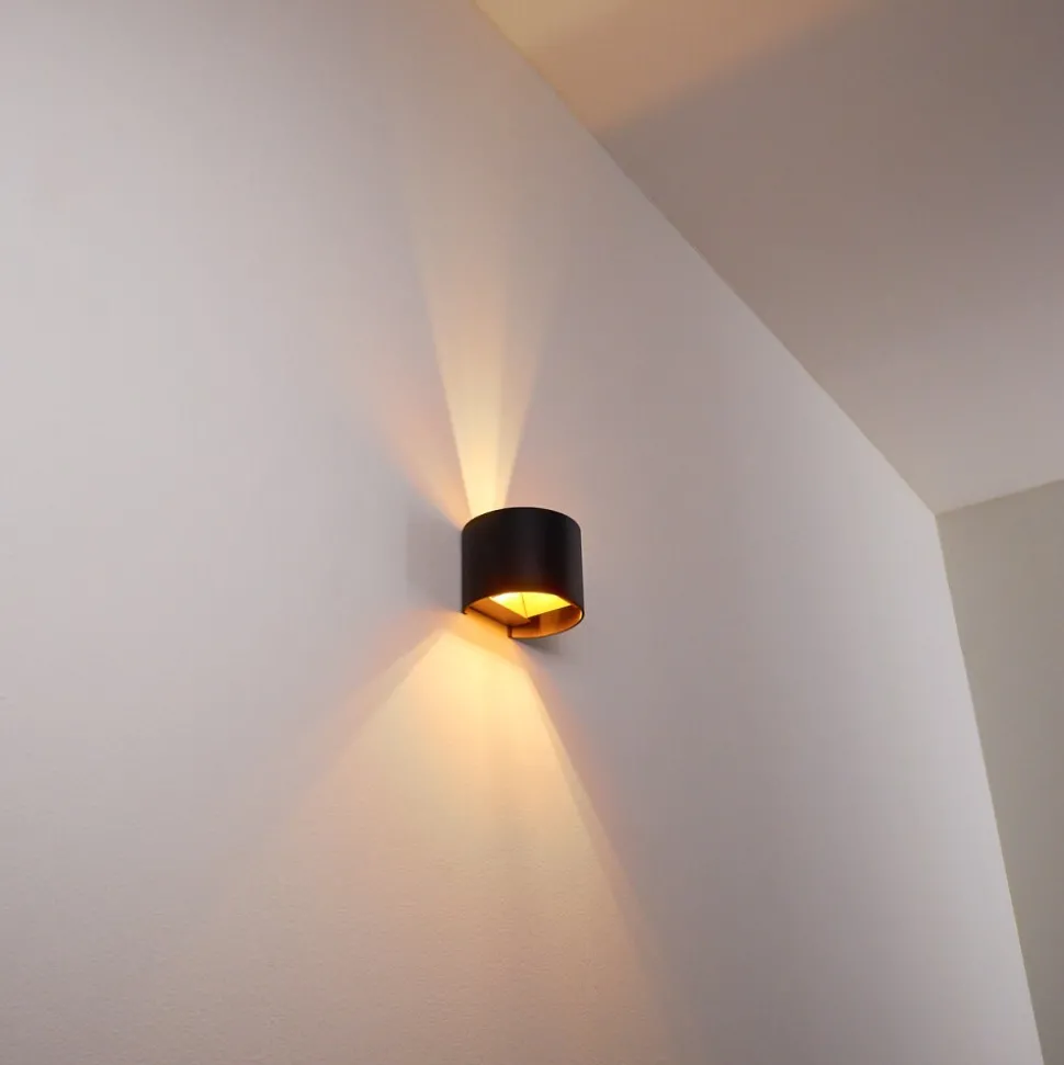 Applique Murale Badajoz Led Cuivre, Noir, 1 Lumiere