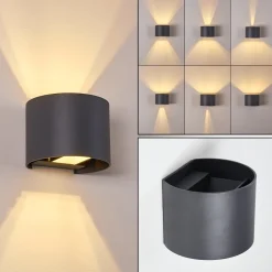 Applique Murale Badajoz Led Anthracite, 1 Lumiere