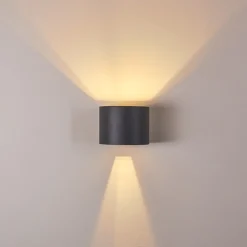 Applique Murale Badajoz Led Anthracite, 1 Lumiere