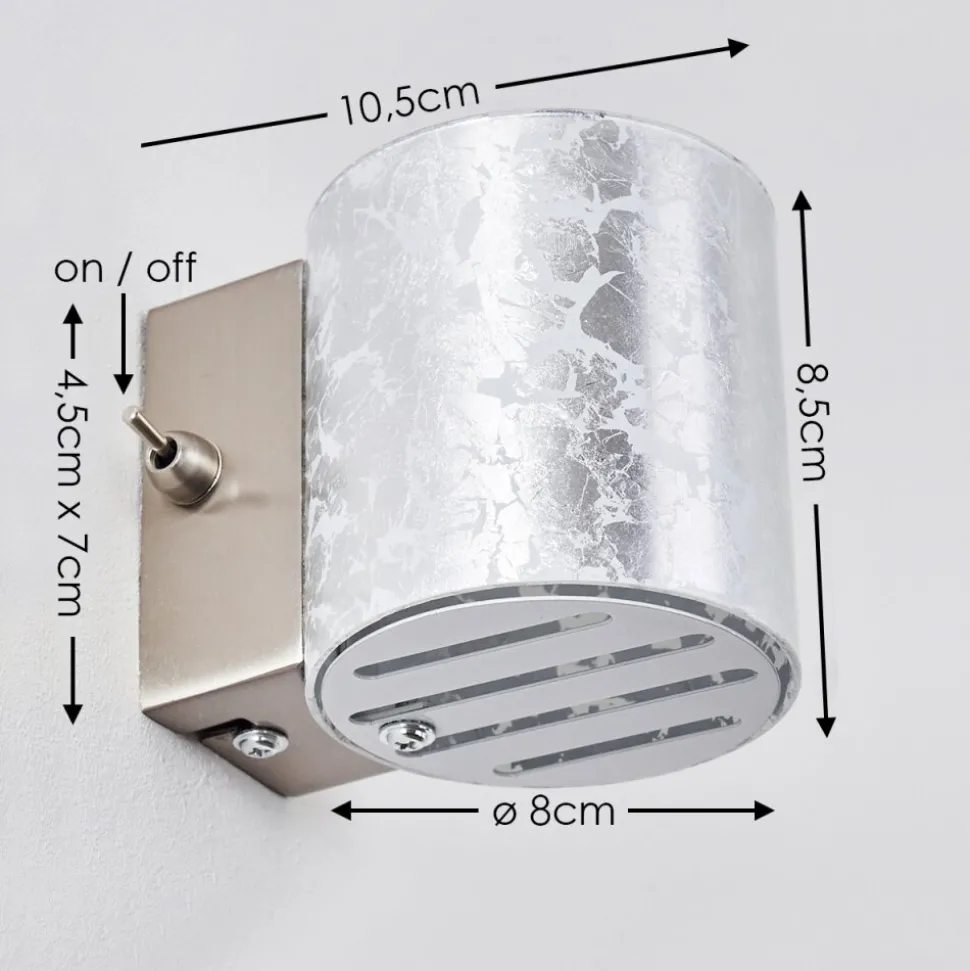 Applique Murale Bamako Nickel Mat, 1 Lumiere
