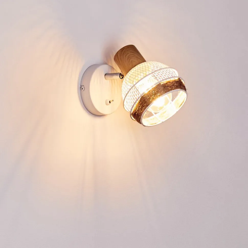Applique Murale Bariloche Chrome, Blanc, 1 Lumiere