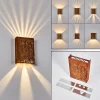 Applique Murale Benin Led Rouille, 2 Lumieres