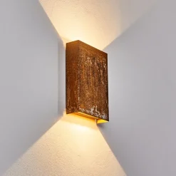 Applique Murale Benin Led Rouille, 2 Lumieres