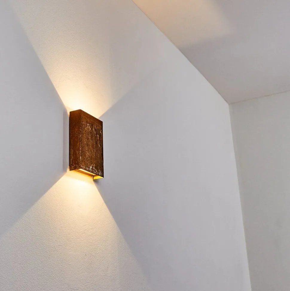 Applique Murale Benin Led Rouille, 2 Lumieres