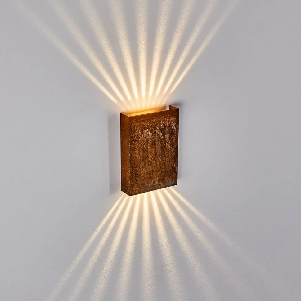 Applique Murale Benin Led Rouille, 2 Lumieres