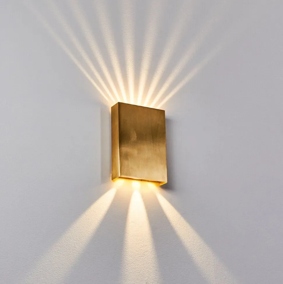 Applique Murale Benin Led Laiton, 2 Lumieres