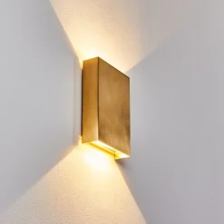 Applique Murale Benin Led Laiton, 2 Lumieres